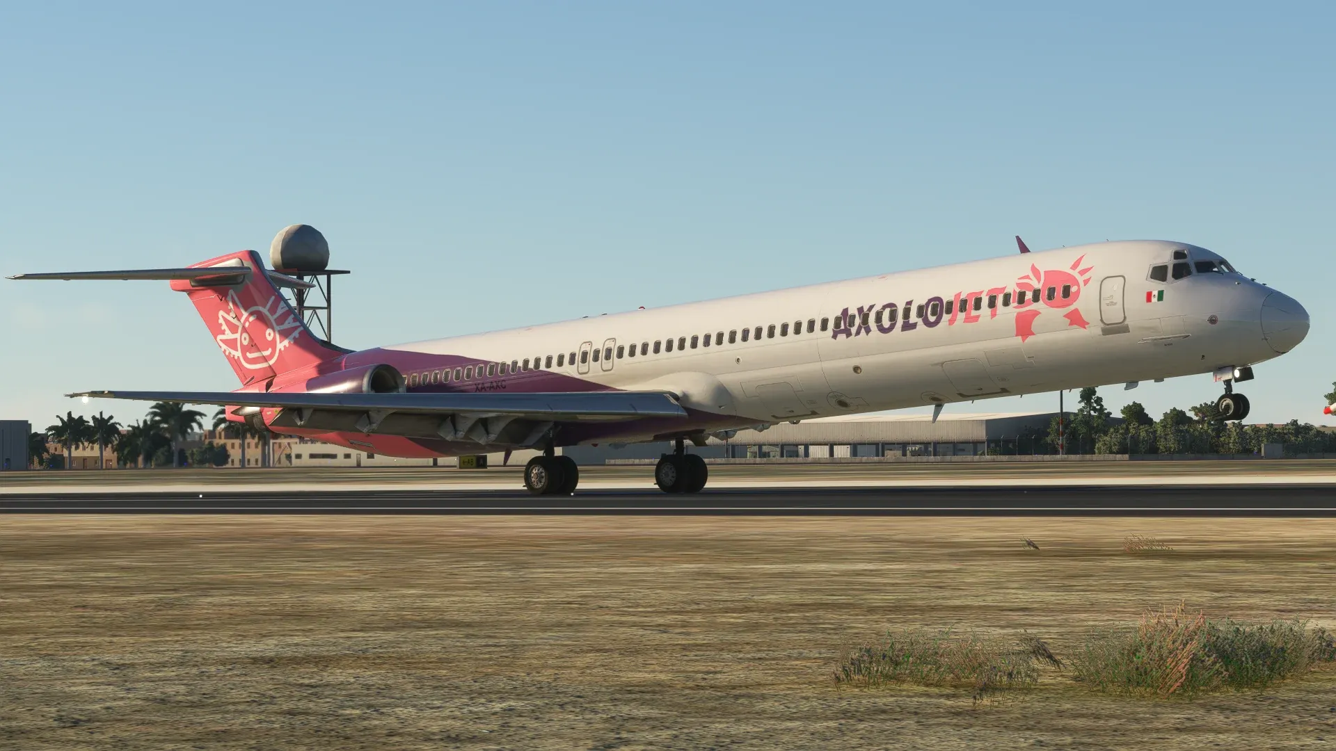 MD-80 de Axolojet despegando
